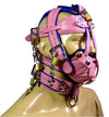 Leather Gear Face Hood Fetish Bondage Muzzle Gag Mouth Plug O Ring/Dildo Gag locking buckles - MRI Leathers