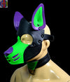 Leather Puppy Hood Mask,Human puppy Hood Cosplay Dog Full Face Pup Hood Mask - MRI Leathers