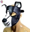 Leather Puppy Hood Mask,Human puppy Hood Cosplay Dog Full Face Pup Hood Mask - MRI Leathers