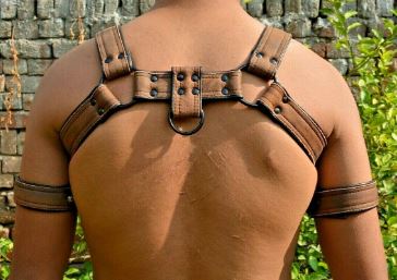 Men Harness Leather Harness Adjustable Buckle Body Chest Harness Costume - MRI Leathers