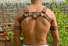 Men's Male Soft Leather Body Chest Harness Belt Night Clubwear Costume jockstraps - MRI Leathers