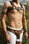 Men's Male Soft Leather Body Chest Harness Belt Night Clubwear Costume jockstraps - MRI Leathers