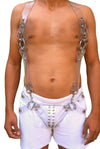 PVC Transparent suspenders men HARNESS GAY adjustable jockstraps Clear Vinyl Male Chest Harness - MRI Leathers