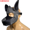 Leather Dog Mask Leather Dog Mask Dog Hood Pet Play Hood Puppy Mask - MRI Leathers