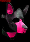 Leather Dog Mask Leather Pup Mask Dog Hood Pet Play Hood - MRI Leathers