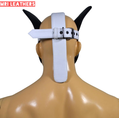 Leather Dog Mask Leather Pup Mask Dog Hood Pet Play Hood - MRI Leathers