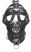 Leather Gear Face Hood Fetish Slave Extreme Bondage Muzzle Gag with D-rings - MRI Leathers