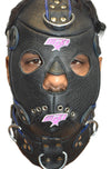 Leather Gear Face Hood Fetish Slave Extreme Bondage Muzzle Gag with D-rings - MRI Leathers