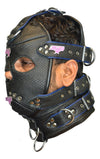 Leather Gear Face Hood Fetish Slave Extreme Bondage Muzzle Gag with D-rings - MRI Leathers