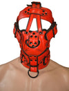 Leather Gear Face Hood Fetish Slave Extreme Bondage Muzzle Gag with D-rings - MRI Leathers