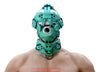 Leather Gear Face hood fetish Slave extreme Bondage Muzzle Gag with D rings Muzzle Face Restraints Head Harness - MRI Leathers