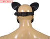 Leather Hyena Mask Leather Dog Mask Dog Hood Pet Play Hood Puppy Mask - MRI Leathers