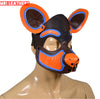 Leather Hyena Mask Leather Dog Mask Dog Hood Pet Play Hood Puppy Mask - MRI Leathers