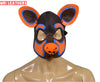 Leather Hyena Mask Leather Dog Mask Dog Hood Pet Play Hood Puppy Mask - MRI Leathers