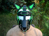 Leather mask, leather dog mask, dog hood, pet play hood, puppy mask head harness muzzle - MRI Leathers