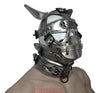 Leather Mask leather Dog Mask Hood Pet play Head Harness muzzle - MRI Leathers