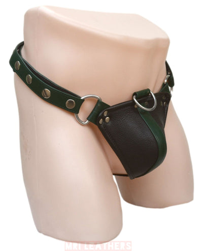 Leather men's briefs thong lingerie underwear - MRI Leathers