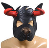 Leather Puppy Hood Puppy mask with Horns - MRI Leathers