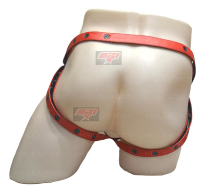 Men Leather Jockstrap -jock -thong removable pouch, lined with soft leather - MRI Leathers