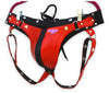 Men Leather Red Jock Strap Men's Posing Pouch Thong JockStrap - MRI Leathers