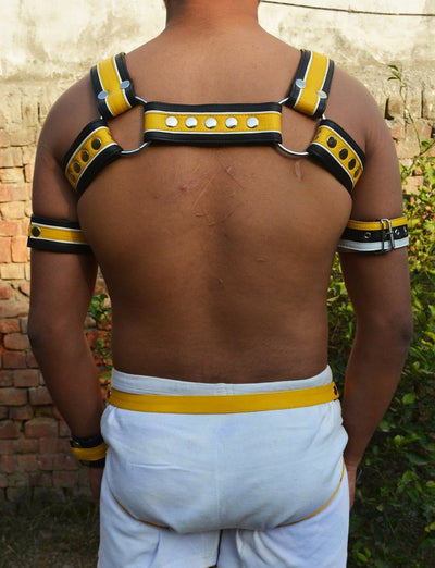 Men Leather Restrain Chest Harness Strap Belts Clubwear Costume Fancy - MRI Leathers