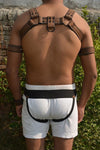 Men Leather Restrain Chest Harness Strap Belts Clubwear Costume Fancy. - MRI Leathers