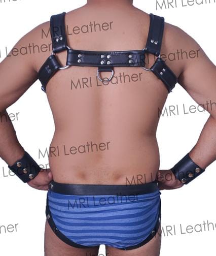 Men Leather Restrain Chest Harness Strap full body harness Belts Clubwear  Costume Fancy - MRI Leathers
