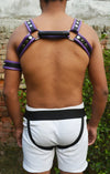 Men Leather Restrain Chest Harness Strap bulldog harness Belts Clubwear Costume Fancy - MRI Leathers
