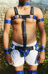 Men's Male Soft Leather Body Chest Bodysuit Harness Belt Night Clubwear Costume - MRI Leathers