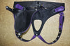 Mens Underwear Leather-Like Cod Piece Thong Jock Purple New, Black, All Sizes - MRI Leathers