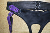 Mens Underwear Leather-Like Cod Piece Thong Jock Purple New, Black, All Sizes - MRI Leathers