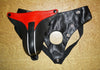 Mens Underwear Leather-Like Cod Piece Thong Jock Red, Black, All Sizes - MRI Leathers