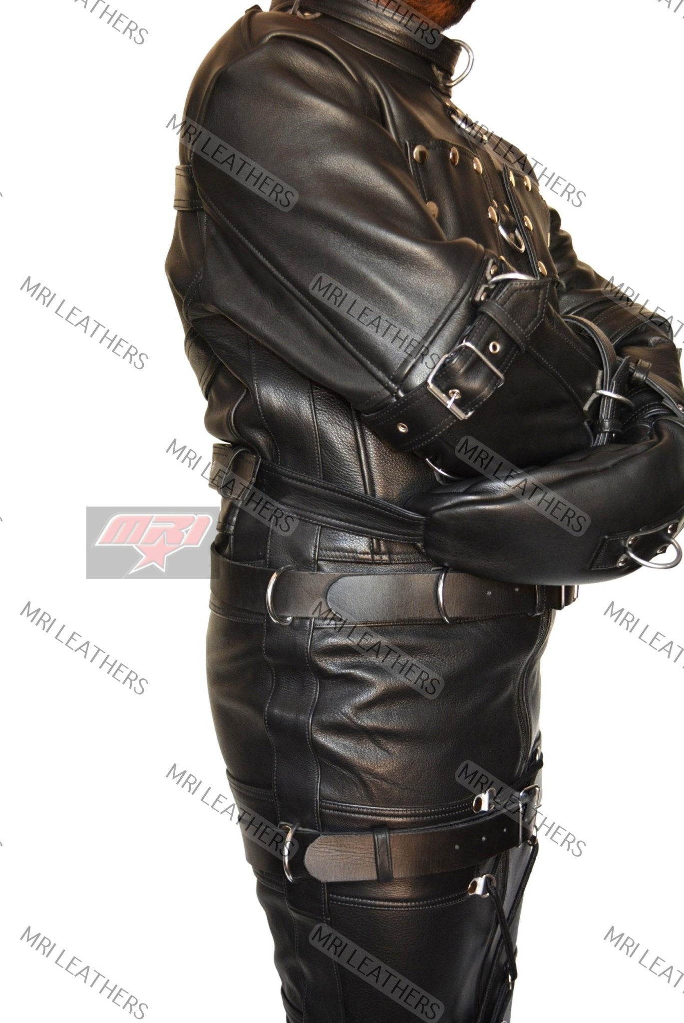 Mummy Gimp Bag Straight Jacket Leather Sleep Sack Restraint Straps Bondage - MRI Leathers