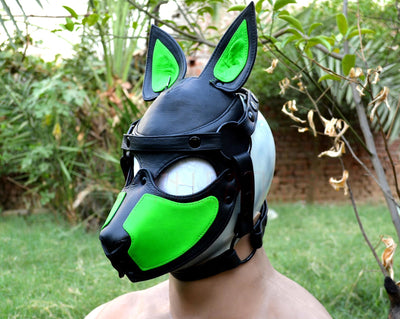 Puppy Mask Head Harness PUP Men Head HARNESS Dog Puppy Gimp Mask Bondage BDSM Cosplay - MRI Leathers