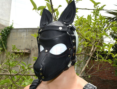 Puppy Mask Head Harness PUP Men Head HARNESS Dog Puppy Gimp Mask Bondage BDSM Cosplay - MRI Leathers