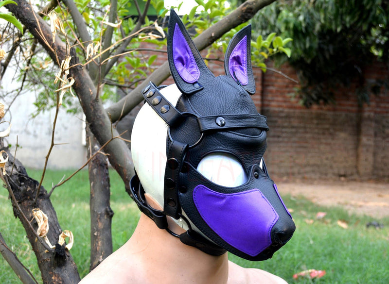 Puppy Mask Head Harness PUP Men Head HARNESS Dog Puppy Gimp Mask Bondage BDSM Cosplay - MRI Leathers