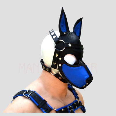 Puppy Mask Head Harness PUP Men Head HARNESS Dog Puppy Gimp Mask Bondage BDSM Cosplay - MRI Leathers