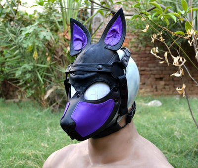 Puppy Mask Head Harness PUP Men Head HARNESS Dog Puppy Gimp Mask Bondage BDSM Cosplay - MRI Leathers