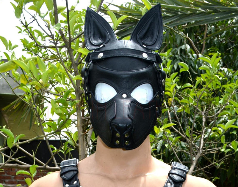 Puppy Mask Head Harness PUP Men Head HARNESS Dog Puppy Gimp Mask Bondage BDSM Cosplay - MRI Leathers