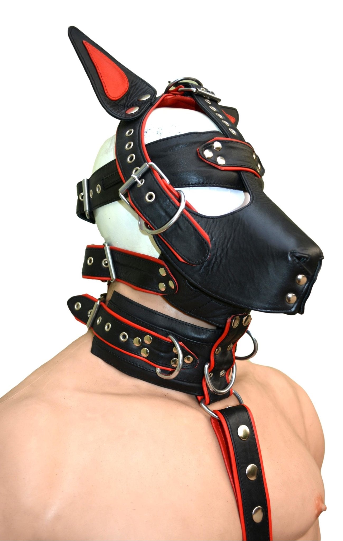 Puppy Mask Head Harness puppy mask PUP Men Muzzle HARNESS Dog Puppy Gimp Mask Bondage BDSM MRI