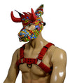 Puppy Play Dog Hood Mask Leather Men Chest Harness Strap - MRI Leathers