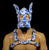 Puppy Play Dog Hood Mask Leather Men Chest Harness Strap Neck Collar - MRI Leathers