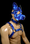 Puppy Play Dog Hood Mask Leather Men Chest Harness Strap Neck Collar - MRI Leathers