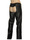 REAL LEATHER CHAPS elder fetish gay jeans pants GAY CHAPS/BIKER TROUSER - MRI Leathers