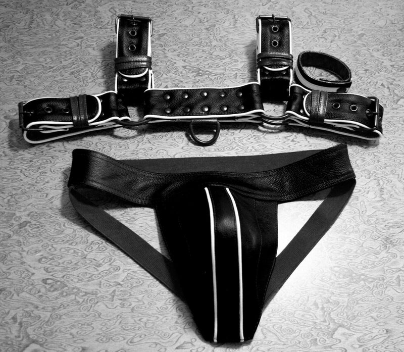 Sexy Mens Leather Chest Body Harness Strap Gay Clubwear Costume Punk Belt black - MRI Leathers