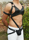 She Male Soft Leather Body Chest Bodysuit Harness Belt Night Clubwear Costume - MRI Leathers